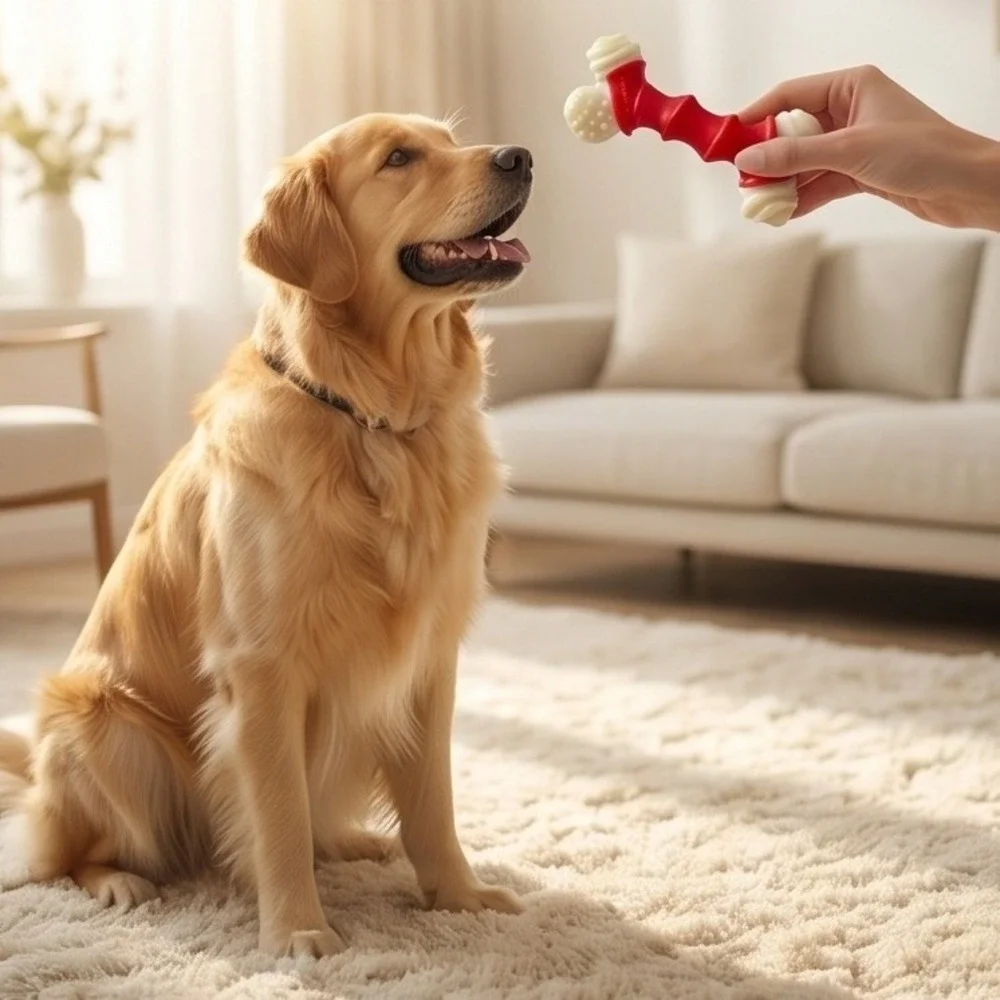 Nylabone DuraChew Power Chew Double Bone Wolf Bacon Flavor NBB503P NWT